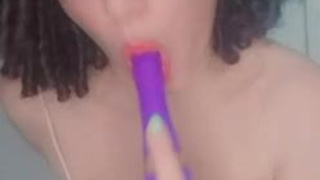 Sex Toy Petite Gagged Blowjob GIF